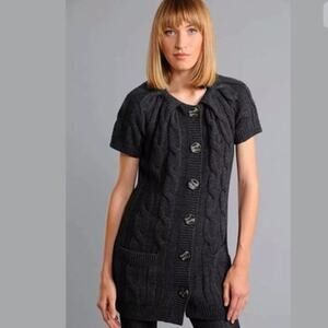 Vince Sculpted Sweater Car Coat Cardigan Alpaca